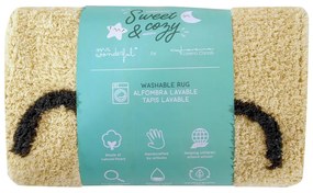 Sárga mosható kézi szövésű pamut gyerek szőnyeg ø100 cm You're My Sunshine – Lorena Canals