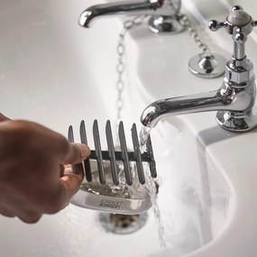 Fényes ezüstszínű rozsdamentes acél szappantartó EasyStore Luxe – Joseph Joseph