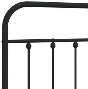 fekete fém fejtámla 180 cm