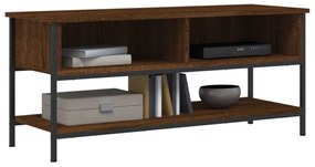 barna tölgy színű szerelt fa TV-szekrény 100 x 35 x 45 cm