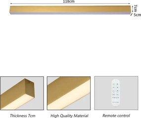 Brilagi - Dimmelhető LED mennyezeti lámpa SLEEKLINE LED/40W/230V Wi-Fi Tuya arany + távirányító