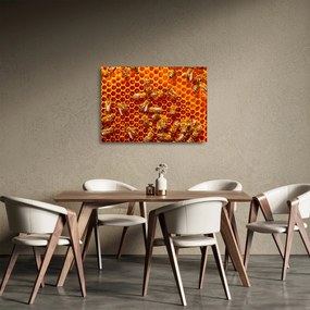 Üveg kép - Méhsejtes (70x50 cm)