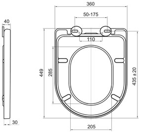 Mereo Mereo, WC kombi vario hulladék, kapucnis, Smart Flush RIMLE, 605x380x825mm, kerámia, incl. tartályok és ülések, MER-VSD91T2
