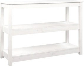 vidaXL fehér tömör fenyőfa tálalóasztal 110x40x74 cm