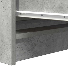 betonszürke szerelt fa tálalószekrény 80x35x99 cm