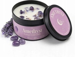 Illatgyertya myga Ametiszt Levendula szójaviasz 15 órás égéshez