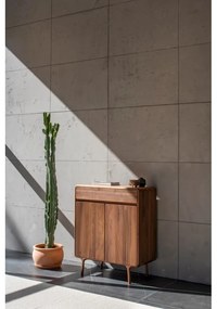 Barna diófa komód 90x110x45 cm Fawn – Gazzda