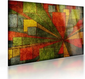 A geometriai absztrakció képe (üvegen) (70x50 cm)