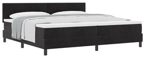 Boxspring Ágy Matrac 200x200 cm Fekete Bársony