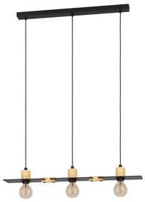 Eglo 43752 - Csillár zsinóron BRAMERTON 3xE27/40W/230V