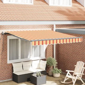 Automatikus Behúzható Napernyő Sárga és Narancssárga 300x250 cm