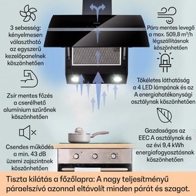 Klarstein Clara 90, páraelszívó, 509 m³/ó, érintőkijelző, környezeti háttérvilágítás