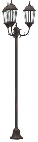 Kerti Lámpaoszlop 3-Lámpás E27 Bronz 220 cm Alumínium