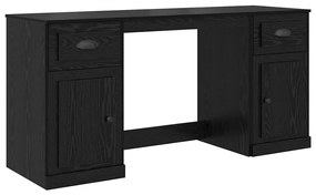 vidaXL Íróasztal szekrénnyel Fekete tölgy 154,5 x 50 x 75 cm Faanyag