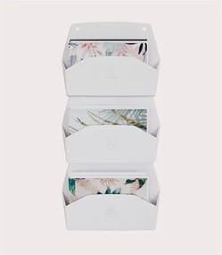 Fali rendszerező, 1 rekeszes, fekvő, 38,2x28,9x7,2 cm, EXACOMPTA Autentik, fehér (EX61113D)