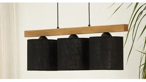 Brilagi - Csillár zsinóron FOREST 3xE27/15W/230V fenyő/fekete