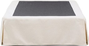 Fehér kárpitozott egyszemélyes ágy ágytámla nélkül 90x200 cm Jaira – Kave Home