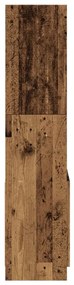 antik fa színű szerelt fa magasszekrény 63 x 33 x 140 cm