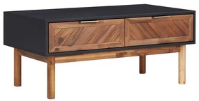 Tömör akácfa és MDF dohányzóasztal 90 x 50 x 40 cm