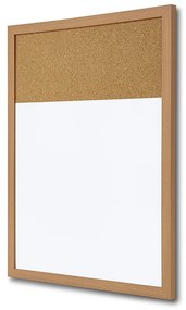 Kombi tábla / parafa 45 × 60 cm, fehér