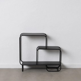 Fekete fém polcos állvány 72x68 cm Sleco – Ixia