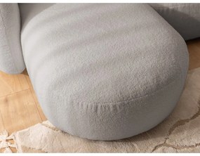 Szürke buklé sarokkanapé (bal oldali-heverő résszel) Orbit – Ropez