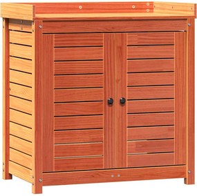 vidaXL barna tömör fenyőfa ültetőasztal polcokkal 82,5 x 50 x 86,5 cm