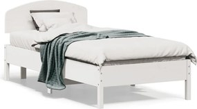 vidaXL fehér tömör fenyőfa ágykeret matrac nélkül 90 x 190 cm
