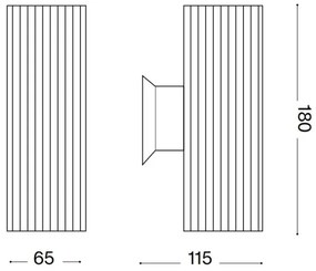 Ideal Lux - Kültéri fali lámpa BASE 2xGU10/28W/230V IP44 fekete