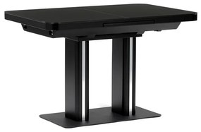 Bővíthető Étkezőasztal 120–160×80 cm, MDF, Fekete. HT-D1926 BK