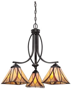 Elstead QZ-ASHEVILLE3 - Tiffany ASHEVILLE láncos csillár 3xE27/60W/230V
