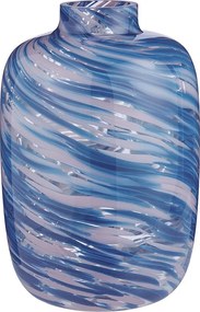 SWIRL üveg váza, kék-rózsaszín 27 cm