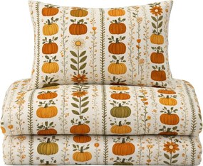 Flanel ágynemű PUMPKIN LINES színes kivitel Ágyneműhuzat mérete: 70 x 90 cm | 140 x 200 cm