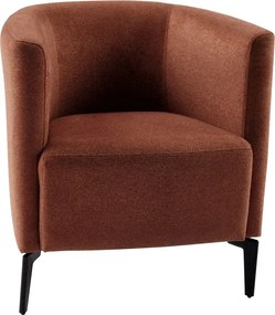 Design fotel, terrakotta/fekete, KAPY