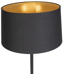 Okos állólámpa fekete fekete árnyékolóval 45 cm, Wi-Fi-vel, A60 - Simplo