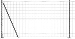 vidaXL Kerítés oszlopokkal Szürke 1,2 x 10 m Acél
