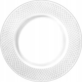Wilmax fehér porcelán lapostányér, kerek, 28 cm