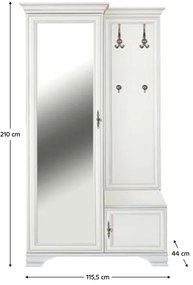 Előszoba szett Kuito PPK110L (alpesi fehér) (B). 1119577