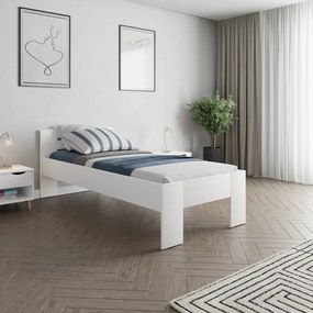 Ágy, 90x200, fehér, BASIS