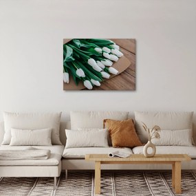 Egy csokor fehér tulipán képe (70x50 cm)