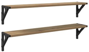 vidaXL Falpolcok 2 pcs Artisan tölgy 80 x 15 x 15,5 cm Faanyag