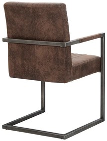 Szánkótalpas kéztámlás szék Boss vintage barna