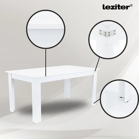 Leon 4+1 étkező garnitúra fehér-fekete