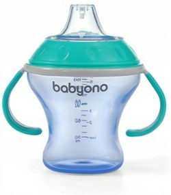 Csepegésmentes pohár üdítőitalos pohárral BabyOno - kék/türkizkék