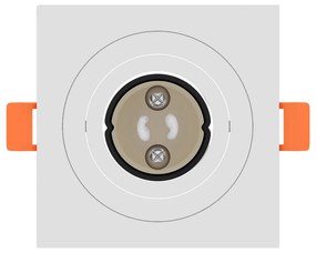 Beépített Spotlámpák 6 db Négyzet GU10 Fehér 91x91 mm