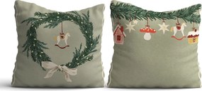 PLW-NWYR26-19 karácsonyi díszpárnahuzat szett (2 db)
