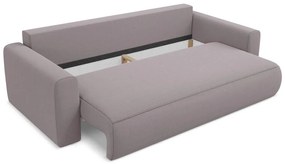 Levendula színű bársony kinyitható-tárolóhelyes kanapé 238 cm Kapua – Makamii
