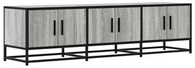 szürke sonoma színű szerelt fa és fém TV-szekrény 150x35x41 cm