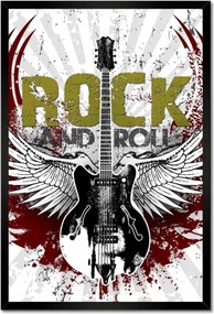 Poszterek keretben 40x60 Rock And Roll Gitár