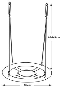 Fészekhinta-90 cm-es-piros-sátor nélkül